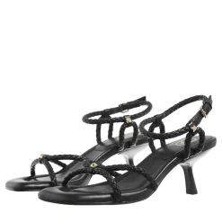 Ash Jessbis02 Black/Black Riemchensandalen