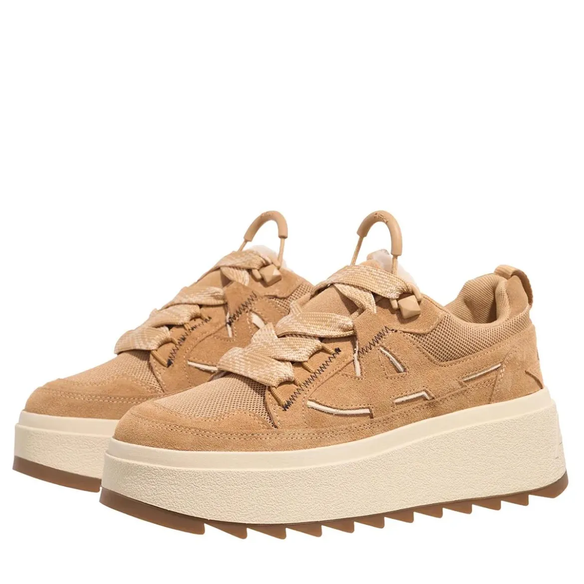 Ash Movie01 Camel/Eggnug Fur Plateau-Sneaker