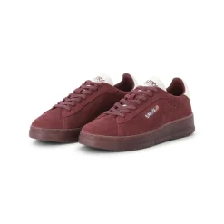Autry International Sneaker Dallas Low aus Veloursleder Rot Schnürschuhe