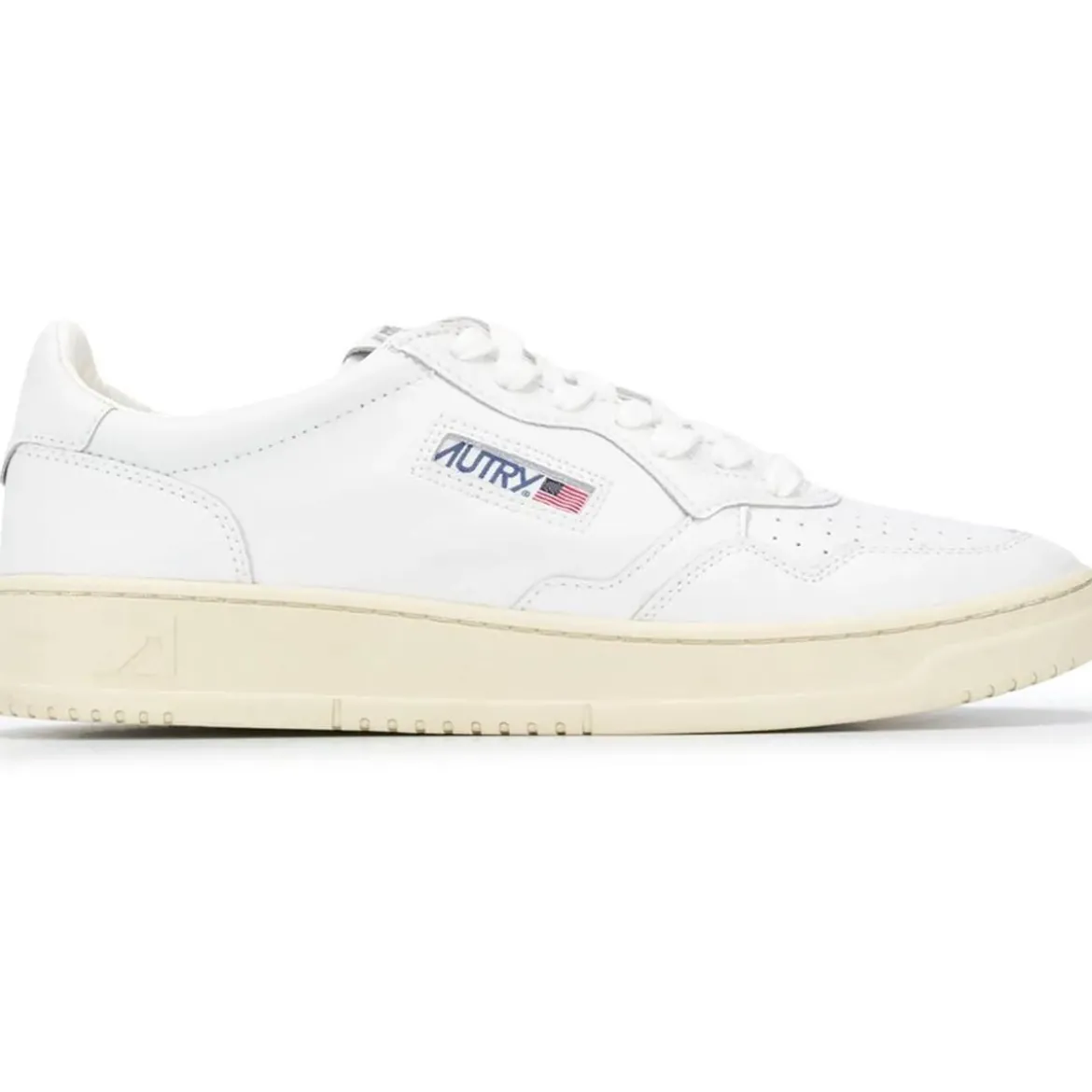 Autry International Sneaker Medalist aus Leder Weiß Low-Top-Sneaker