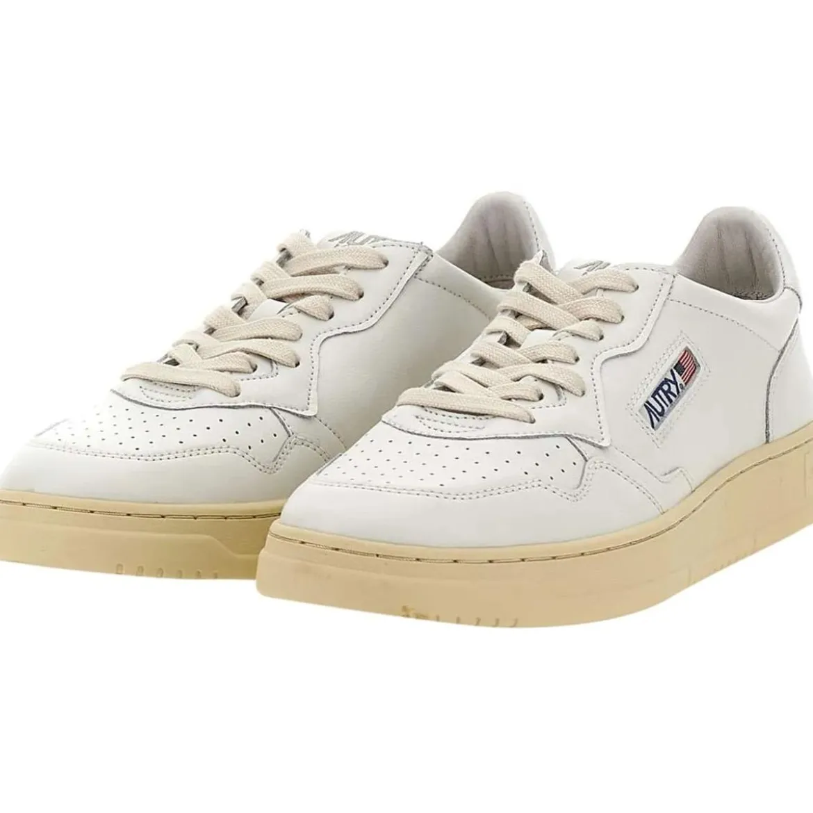Autry International Sneaker Medalist aus Leder Weiß Low-Top-Sneaker
