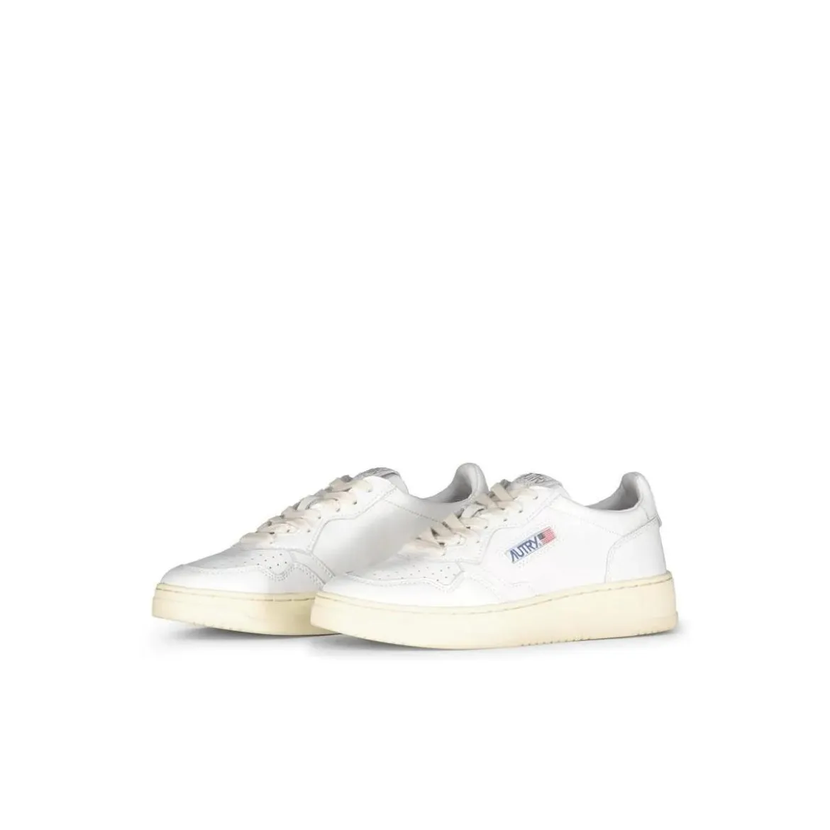 Autry International Sneaker Medalist aus Leder Weiß Low-Top-Sneaker