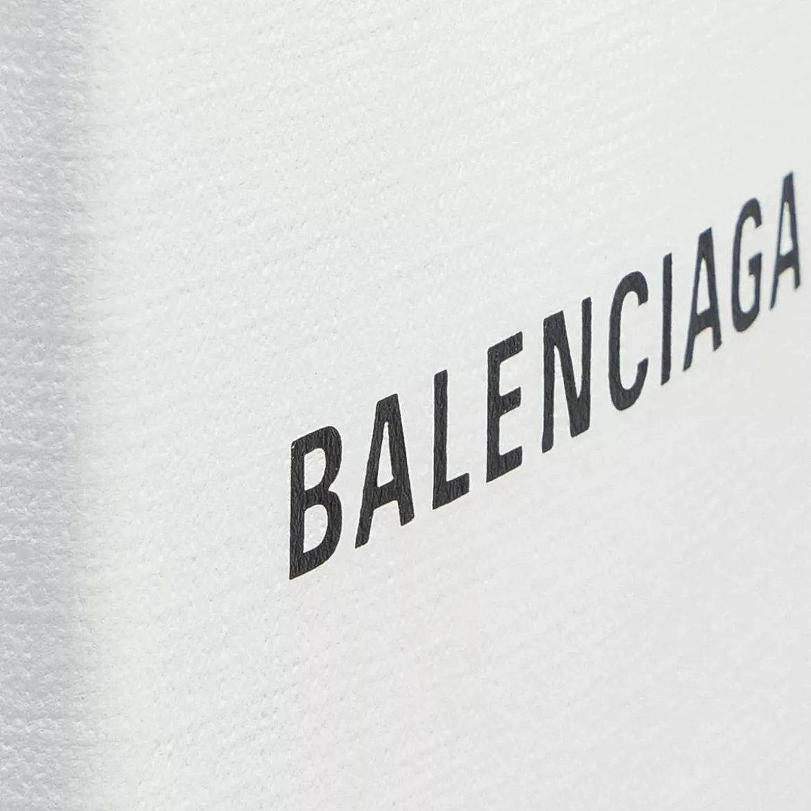 Balenciaga Black Front Logo Top Handle Bag White Minitasche