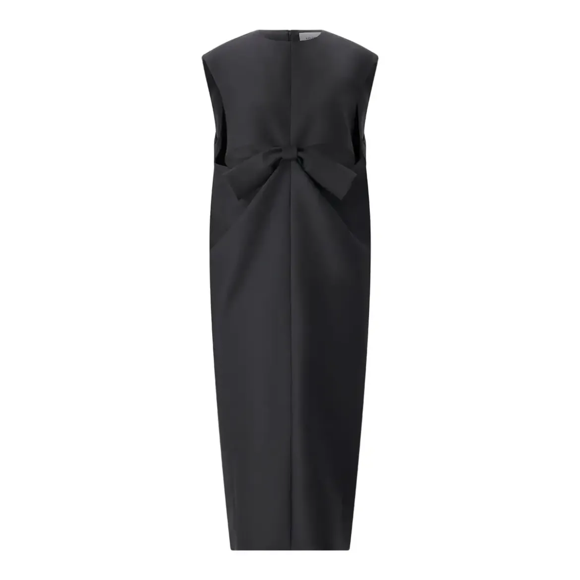 Balenciaga Midikleid mit Wolle & Seide schwarz Midikleid