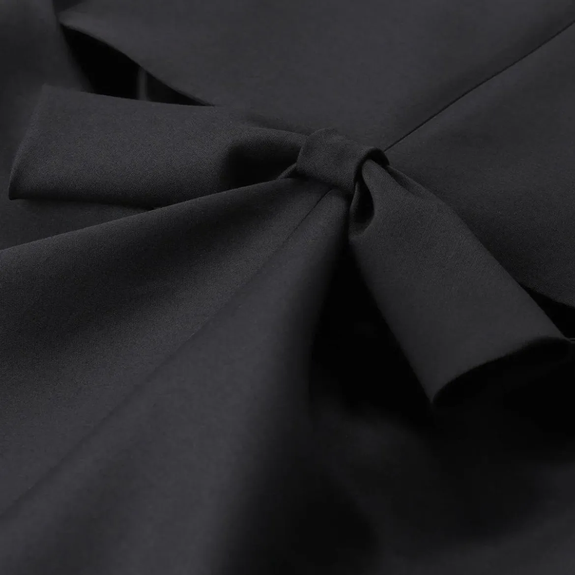 Balenciaga Midikleid mit Wolle & Seide schwarz Midikleid