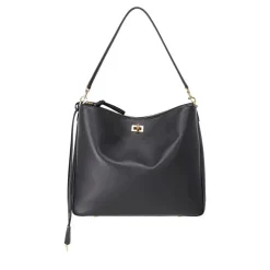 Balenciaga Schultertasche Rodeo aus Leder schwarz Schultertasche