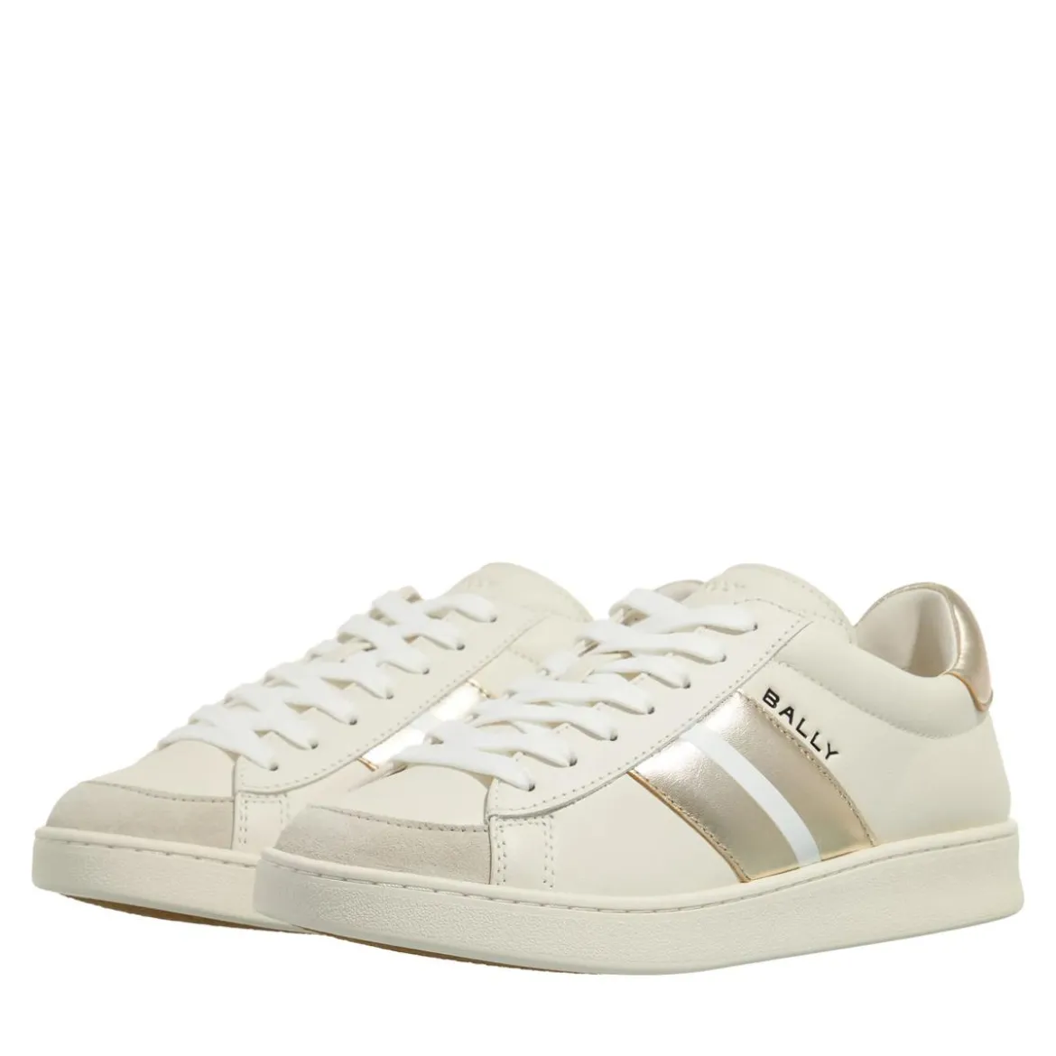 Bally Thiago-W White/Gold Low-Top-Sneaker