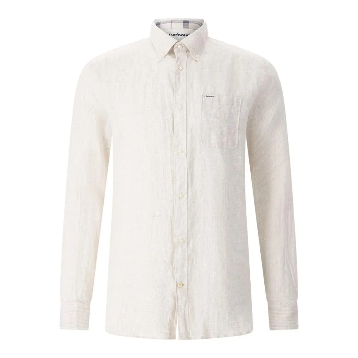 Barbour Hemd Linton aus Leinen beige Hemd