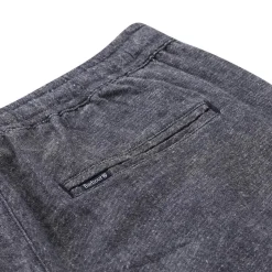 Barbour Shorts Stillwater aus Leinen dunkelblau Stoffshorts