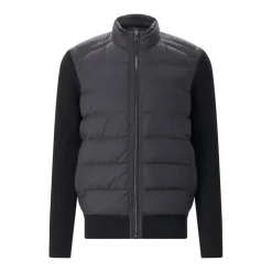 Belstaff Daunenjacke mit Strickärmeln schwarz Strickjacke