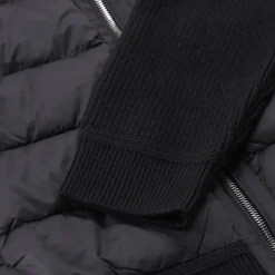 Belstaff Daunenjacke mit Strickärmeln schwarz Strickjacke