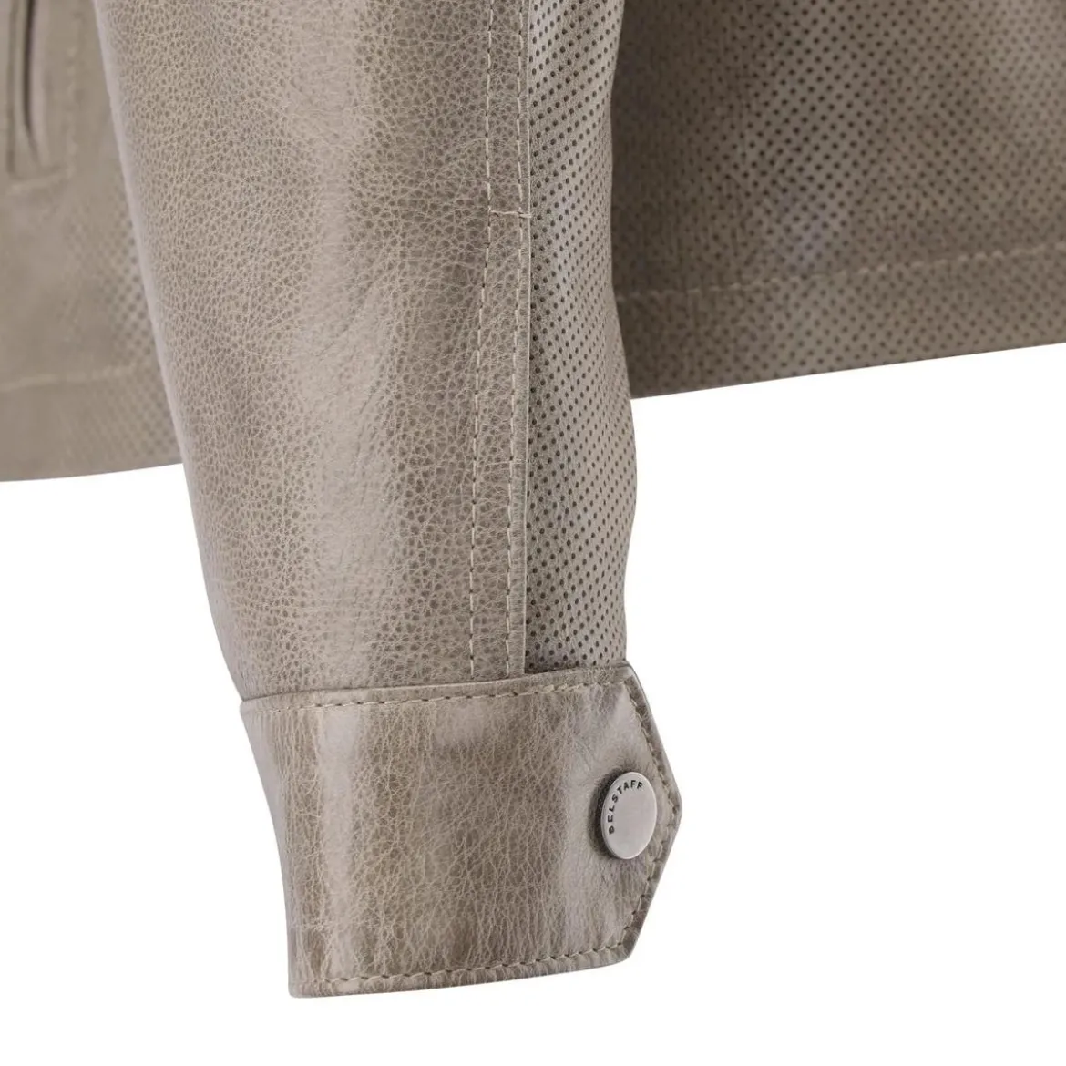 Belstaff Jacke aus Leder grau Lederjacke