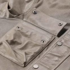 Belstaff Jacke aus Leder grau Lederjacke