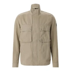 Belstaff Jacke Hayfield aus Baumwolle & Leinen grün Übergangsjacke