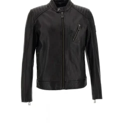 Belstaff Jackets Black Schwarz Lederjacke