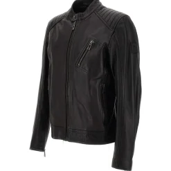 Belstaff Jackets Black Schwarz Lederjacke