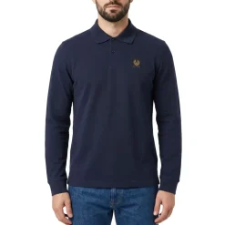 Belstaff Langärmeliges Poloshirt blau Poloshirt