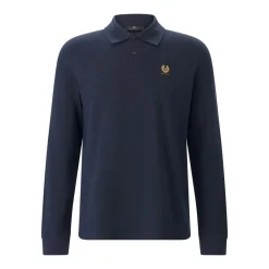 Belstaff Langärmeliges Poloshirt blau Poloshirt