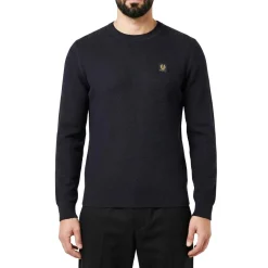 Belstaff Pullover aus Seide und Baumwolle grün Longsleeve