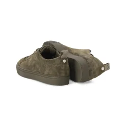 Belstaff Sneaker aus Veloursleder grün Schnürschuhe