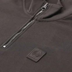 Belstaff Sweatshirt mit Reißverschlusskragen grün