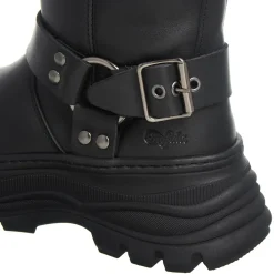 Buffalo Roam Biker Hi Black Stiefeletten