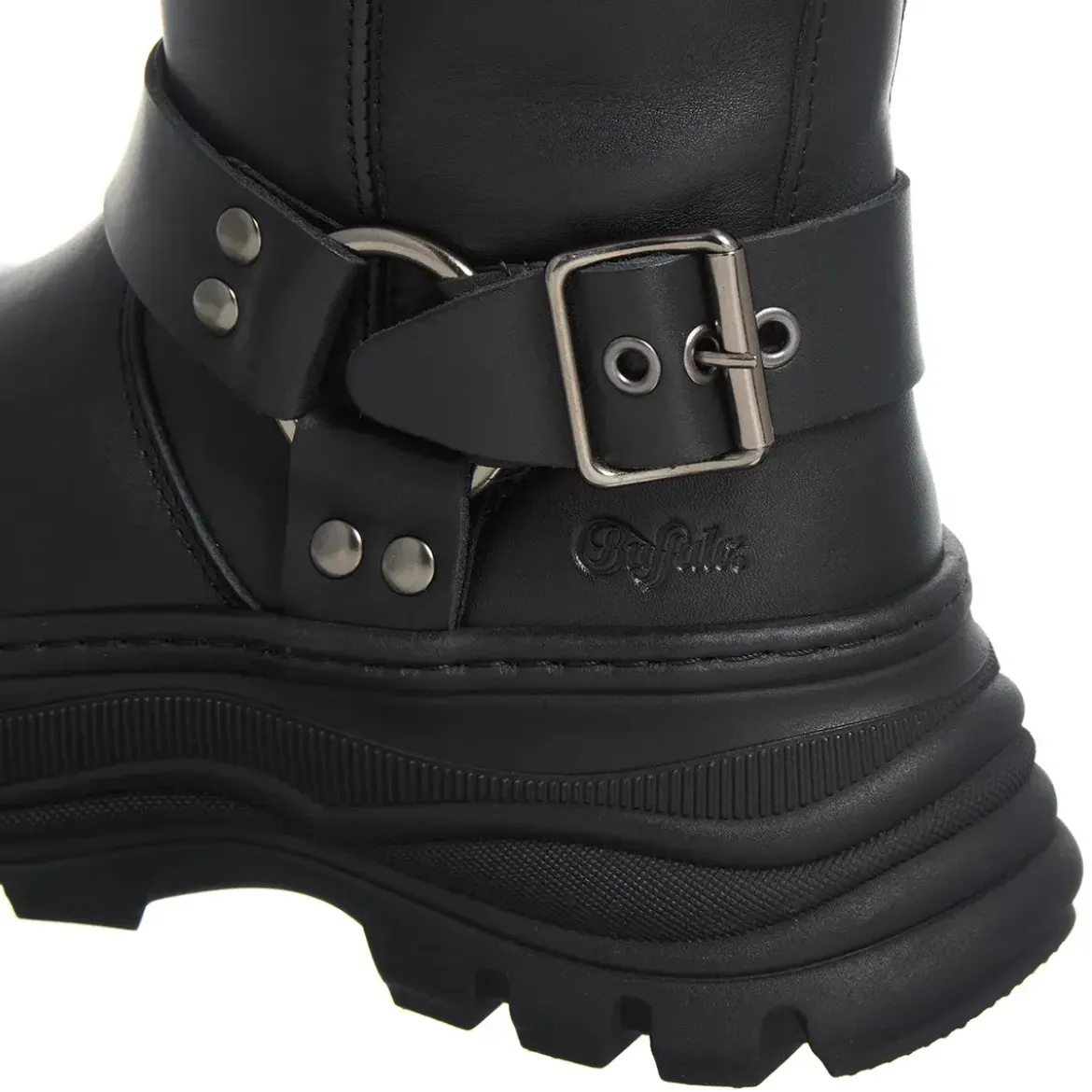 Buffalo Roam Biker Hi Black Stiefeletten