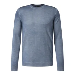 CALIBAN Pullover aus Kaschmir-Seiden-Mix blau Pullover