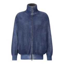 CALIBAN Strickjacke aus Wolle & Kaschmir blau Übergangsjacke