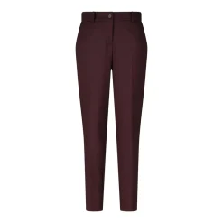 Cambio Carrot-Fit Stoffhose Karina Dunkellila Stoffhose