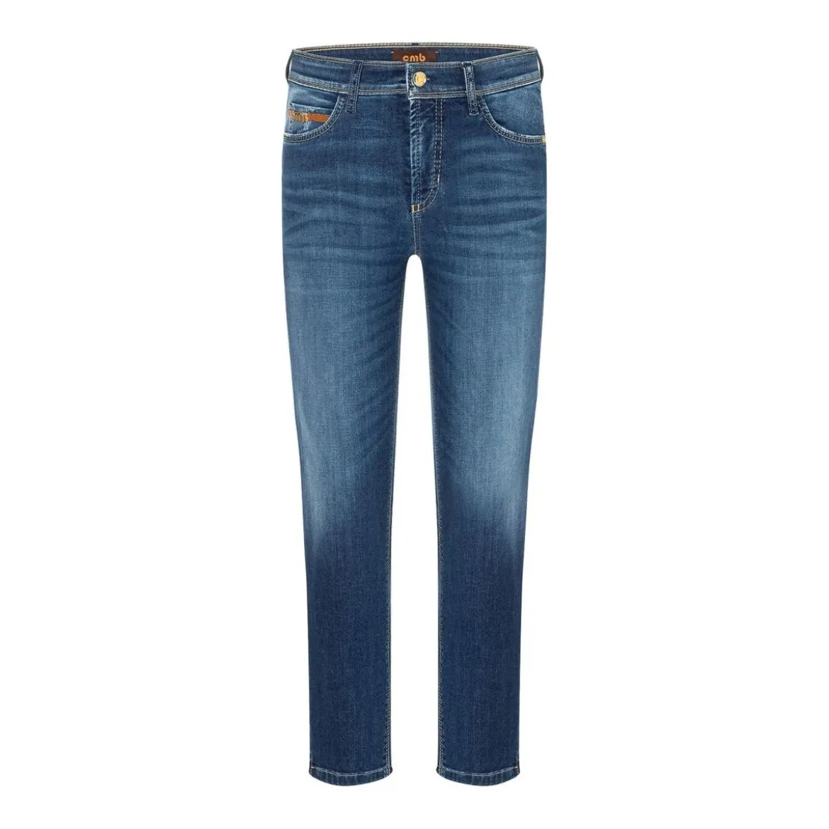 Cambio Slim-Fit Jeans Piper Short Blau Slim-Fit-Jeans