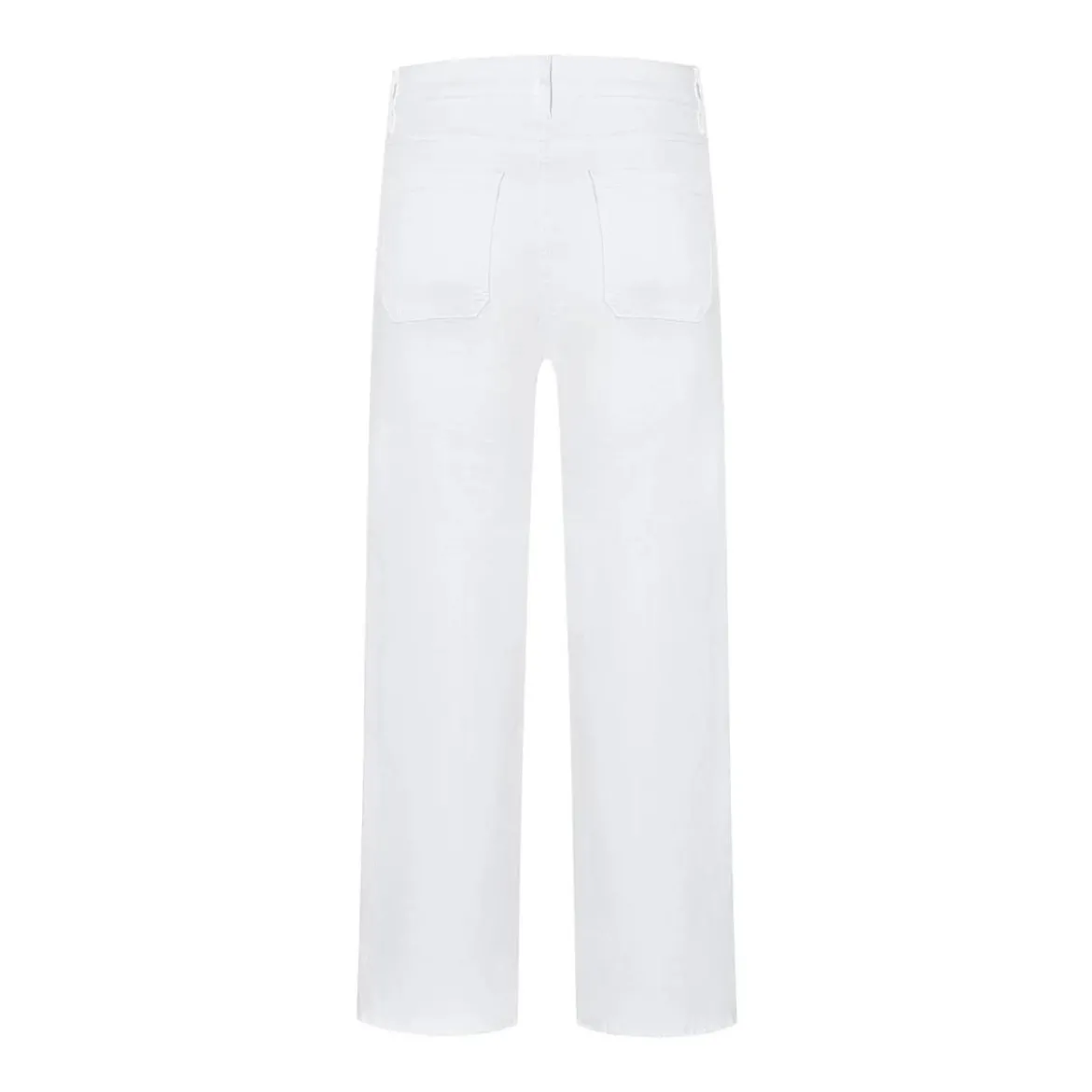 Cambio Tess pocket cropped modern white fringed Jeans