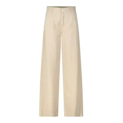 Cambio Wide-Leg Hose Alek Hellbraun Stoffhose