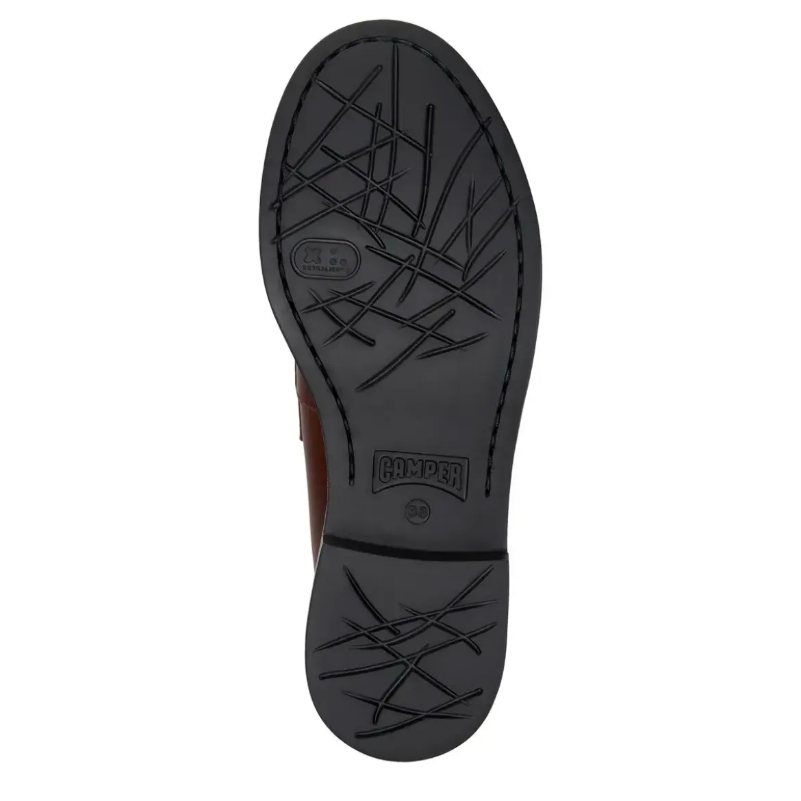 Camper Bei Dean, einem zeitlosen Unisex-Stil, trifft Trad burgund Bootsschuhe