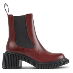 Camper Der Pix London, Ihr leichter Wohlfühl-Absatzschuh, burgund Stiefel
