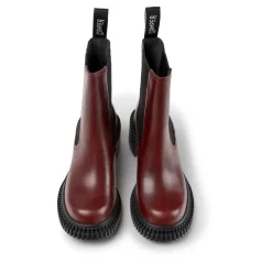 Camper Der Pix London, Ihr leichter Wohlfühl-Absatzschuh, burgund Stiefel