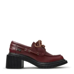 Camper Der Pix London, Ihr leichter Wohlfühl-Absatzschuh, dunkelrot Bootsschuhe
