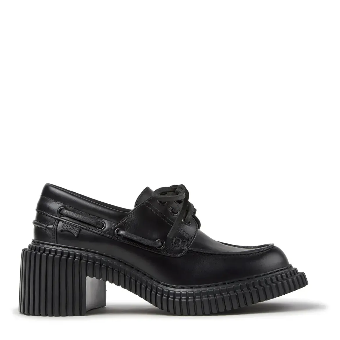 Camper Der Pix London, Ihr leichter Wohlfühl-Absatzschuh, schwarz Bootsschuhe