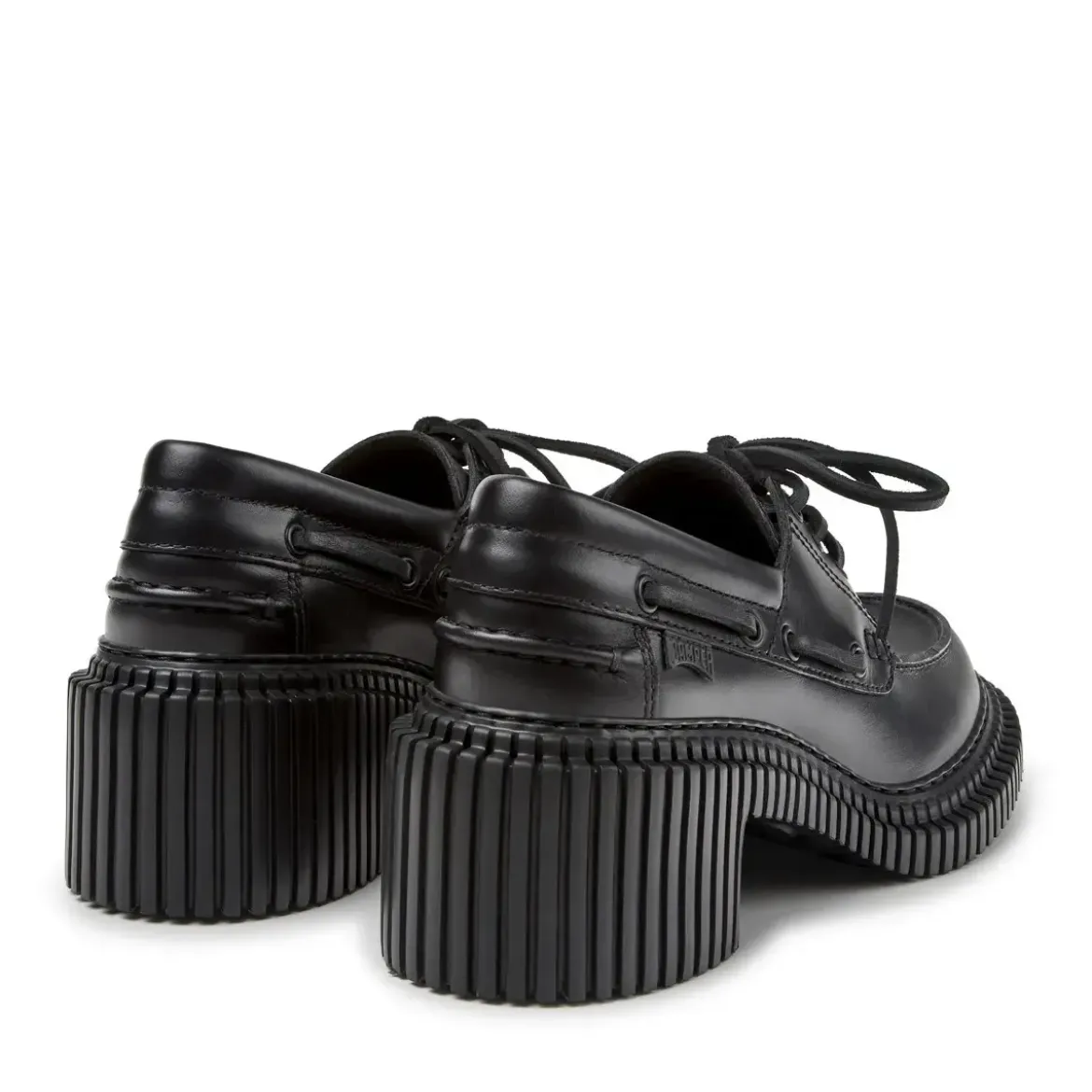 Camper Der Pix London, Ihr leichter Wohlfühl-Absatzschuh, schwarz Bootsschuhe