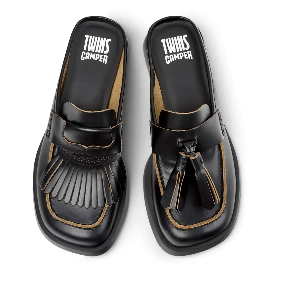 Camper Mules Donna Twins schwarz Sandalen