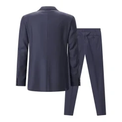 Canali Anzug aus Wolle blau Hosenanzug