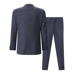 Canali Anzug aus Wolle blau Hosenanzug