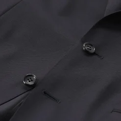Canali Anzug aus Wolle schwarz Hosenanzug