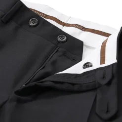 Canali Anzug aus Wolle schwarz Hosenanzug