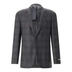Canali Sakko aus Wolle braun Anzugjacke