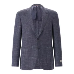 Canali Sakko aus Wollmix blau Anzugjacke