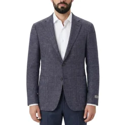 Canali Sakko aus Wollmix blau Anzugjacke