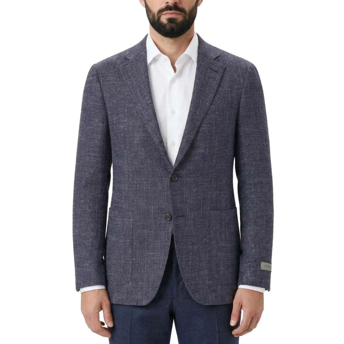 Canali Sakko aus Wollmix blau Anzugjacke