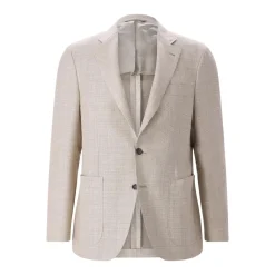Canali Sakko Kei aus Wollmix braun Anzugjacke