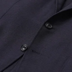 Canali Sakko mit Kaschmir & Seide blau Anzugjacke